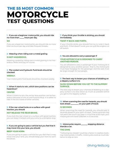 motorcycle driving test